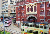 HONG KONG, Hong Kong Island, Sheung Wan, Western Market, and trams passing by, HK1979JPL