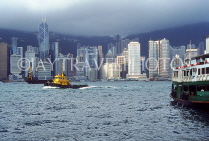 HONG KONG, Hong Kong Island, Skyline and mist, Victoria Harbour view, HK332JPL