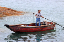 HONG KONG, Hong Kong Island, Stanley, fisherman in small boat, HK2263JPL