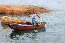 HONG KONG, Hong Kong Island, Stanley, fisherman in small boat, HK2266JPL