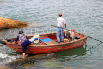 HONG KONG, Hong Kong Island, Stanley, fisherman in small boat, HK2267JPL