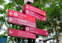 HONG KONG, Hong Kong Island, directions sign to attractions and places, HK2169JPL