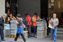 HONG KONG, Hong Kong Island, free newspapers stand, Des Voeux Road, HK999JPL