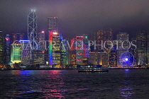 HONG KONG, Hong Kong Island, night skyline, HK1799JPL