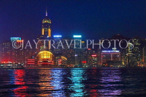 HONG KONG, Hong Kong Island, night skyline, HK922JPL