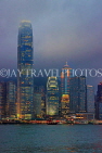 HONG KONG, Hong Kong Island, night skyline, and IFC Tower, HK1801JPL