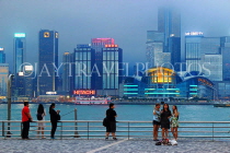 HONG KONG, Hong Kong Island, night skyline, and Tsim Sha Tsui Promenade, HK1784JPL