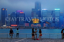 HONG KONG, Hong Kong Island, night skyline, and Tsim Sha Tsui Promenade, HK1787JPL