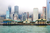 HONG KONG, Hong Kong Island, skyline, Central Pier, Maritime Museum, at dusk, HK1804JPL