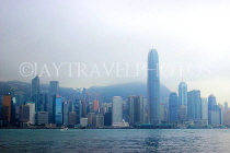 HONG KONG, Hong Kong Island, skyline covered in mist at dusk, HK1966JPL