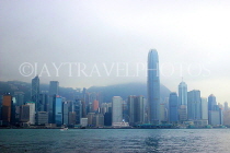 HONG KONG, Hong Kong Island, skyline covered in mist at dusk, HK1966JPL