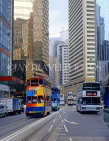 HONG KONG, Hong Kong Island, street scene with bus and tram, HK702JPL