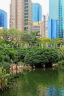 HONG KONG, Kowloon, Kowloon Park, Bird Lake, Pink Flamingos, HK1710JPL