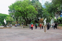 HONG KONG, Kowloon, Kowloon Park, Sculpture Walk, people practicing Tai Chi, HK1676JPL