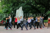 HONG KONG, Kowloon, Kowloon Park, Sculpture Walk, people practicing Tai Chi, HK1682JPL