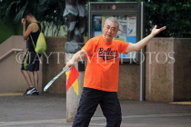 HONG KONG, Kowloon, Kowloon Park, man practicing Tai Chi, HK1692JPL