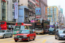 HONG KONG, Kowloon, Nathan Road, traffic, buses and taxis, HK1359JPL