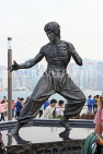 HONG KONG, Kowloon, Tsim Sha Tsui Promenade, Avenue of Stars, Bruce Lee statue, HK2450JPL