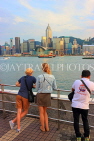 HONG KONG, Kowloon, Tsim Sha Tsui Promenade, people and HK Island skyline, HK1265JPL