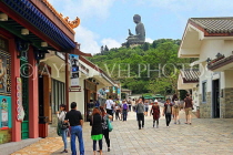 HONG KONG, Lantau Island, Ngong Ping 360 village, and Big Buddha statue, HK917JPL