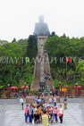HONG KONG, Lantau Island, Po Lin Monastery, Tian Tan (Big Buddha), steps, visitors, HK830JPL