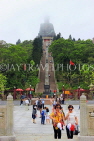 HONG KONG, Lantau Island, Po Lin Monastery, Tian Tan (Big Buddha), stone steps, visitors, HK833JPL