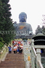 HONG KONG, Lantau Island, Po Lin Monastery, Tian Tan (Big Buddha) and visitors, HK827JPL