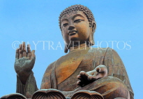 HONG KONG, Lantau Island, Po Lin Monastery, Tian Tan (Big Buddha) bronze statue, HK788JPL