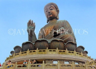 HONG KONG, Lantau Island, Po Lin Monastery, Tian Tan (Big Buddha) bronze statue, HK790JPL