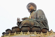 HONG KONG, Lantau Island, Po Lin Monastery, Tian Tan (Big Buddha) bronze statue, HK793JPL