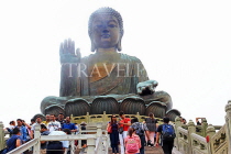 HONG KONG, Lantau Island, Po Lin Monastery, Tian Tan (Big Buddha) bronze statue, HK795JPL