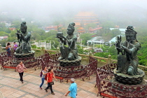 HONG KONG, Lantau Island, Po Lin Monastery, Tian Tan Buddha site, offerings by Devas statues, HK894JPL