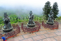 HONG KONG, Lantau Island, Po Lin Monastery, Tian Tan Buddha site, offerings by Devas statues, HK897JPL