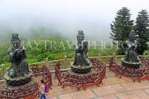 HONG KONG, Lantau Island, Po Lin Monastery, Tian Tan Buddha site, offerings by Devas statues, HK898JPL