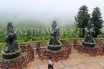 HONG KONG, Lantau Island, Po Lin Monastery, Tian Tan Buddha site, offerings by Devas statues, HK899JPL