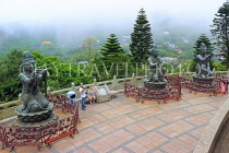 HONG KONG, Lantau Island, Po Lin Monastery, Tian Tan Buddha site, offerings by Devas statues, HK901JPL