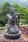 HONG KONG, Lantau Island, Po Lin Monastery, Tian Tan Buddha site, offerings by Devas statues, HK902JPL