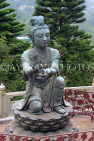 HONG KONG, Lantau Island, Po Lin Monastery, Tian Tan Buddha site, offerings by Devas statues, HK903JPL