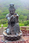 HONG KONG, Lantau Island, Po Lin Monastery, Tian Tan Buddha site, offerings by Devas statues, HK907JPL