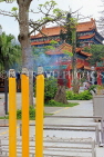 HONG KONG, Lantau Island, Po Lin Monastery, courtyard, large incense sticks, HK810JPL