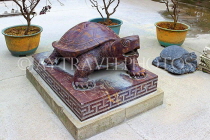 HONG KONG, Lantau Island, Po Lin Monastery, courtyard, turtle sculptures, HK808JPL