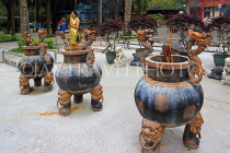 HONG KONG, Lantau Island, Po Lin Monastery, incense burner censers, HK804JPL