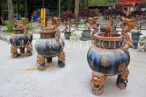 HONG KONG, Lantau Island, Po Lin Monastery, incense burner censers, HK805JPL