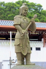 HONG KONG, Lantau Island, Po Lin Monastery, walkway leading to site, warrior statues, HK837JPL