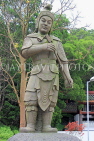HONG KONG, Lantau Island, Po Lin Monastery, walkway leading to site, warrior statues, HK838JPL