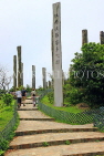 HONG KONG, Lantau Island, Po Lin Monastery site, Wisdom Path, calligraphy of Heart Sutra on columns, HK870JPL