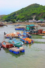 HONG KONG, Lantau Island, Tai O fishing village, and moored fishing boats, HK745JPL