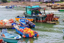 HONG KONG, Lantau Island, Tai O fishing village, and moored fishing boats, HK747JPL