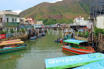 HONG KONG, Lantau Island, Tai O fishing village, stilt houses and boats, HK722JPL