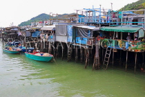 HONG KONG, Lantau Island, Tai O fishing village, stilt houses and boats, HK728JPL